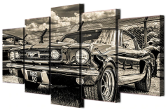 Etos ArtSailing Gallery 5 dílný obraz na plátně - Mustang II