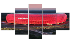 Etos ArtSailing Gallery 5 dílný obraz na plátně - Allianz arena FC Bayern Mnichov