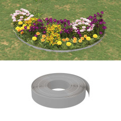 OMAXI Travní lemy 2 ks šedé 10 m 10 cm polyethylen 758073