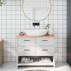 OMAXI Koupelnová deska světle hnědá 100 x 30 x 2 cm ošetřený masiv 833008