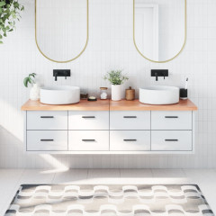 OMAXI Koupelnová deska hnědá 180x60x(2-4) cm ošetřený masivní dřevo 833428