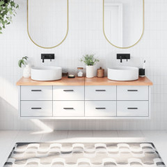 OMAXI Koupelnová deska hnědá 180x50x(2-4) cm ošetřený masivní dřevo 833404