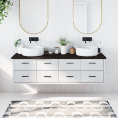 OMAXI Koupelnová deska tmavě hnědá 180x50x(2-4) cm ošetřený masiv 834364