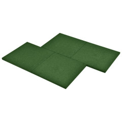 OMAXI Protipádové dlaždice 18 ks pryžové 50 x 50 x 3 cm zelené 888149