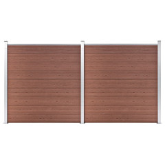 OMAXI Zahradní plot WPC 353 x 186 cm hnědý 908540
