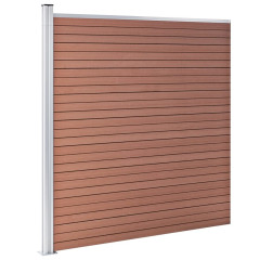 OMAXI Zahradní plot WPC 353 x 186 cm hnědý 908540