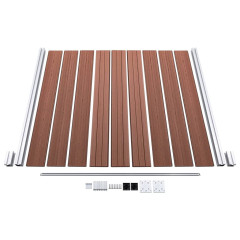 OMAXI Zahradní plot WPC 353 x 186 cm hnědý 908540