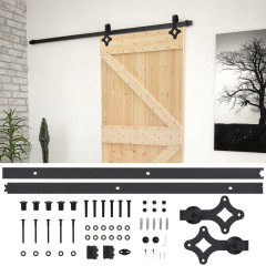 OMAXI Posuvné dveře se setem kování 80 x 210 cm masivní borové dřevo 173312