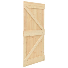 OMAXI Posuvné dveře se setem kování 80 x 210 cm masivní borové dřevo 173312