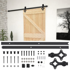 OMAXI Posuvné dveře se setem kování 90 x 210 cm masivní borové dřevo 173381