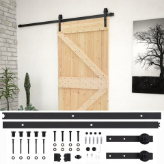 OMAXI Posuvné dveře se setem kování 100 x 210 cm masivní borové dřevo 173473