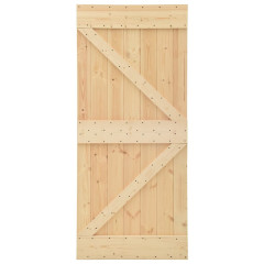 OMAXI Posuvné dveře se setem kování 100 x 210 cm masivní borové dřevo 173473