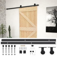 OMAXI Posuvné dveře se setem kování 90 x 210 cm masivní borové dřevo 173404