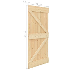 OMAXI Posuvné dveře se setem kování 90 x 210 cm masivní borové dřevo 182475