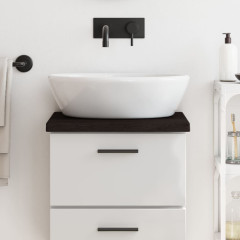 OMAXI Koupelnová deska tmavě hnědá 40x30x(2-4) cm ošetřený masiv 833619