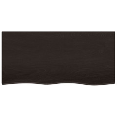 OMAXI Koupelnová deska tmavě hnědá 100x50x(2-4) cm ošetřený masivní 834036