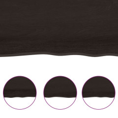 OMAXI Koupelnová deska tmavě hnědá 100x50x(2-4) cm ošetřený masivní 834036
