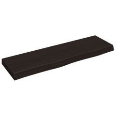 OMAXI Koupelnová deska tmavě hnědá 100x30x(2-6) cm ošetřený masivní 833985