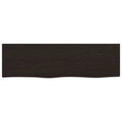 OMAXI Koupelnová deska tmavě hnědá 100x30x(2-6) cm ošetřený masivní 833985
