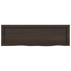 OMAXI Koupelnová deska tmavě hnědá 100x30x(2-6) cm ošetřený masivní 833985