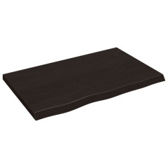 OMAXI Koupelnová deska tmavě hnědá 80x50x(2-4) cm ošetřený masiv 833916