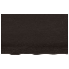 OMAXI Koupelnová deska tmavě hnědá 80x50x(2-4) cm ošetřený masiv 833916