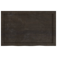 OMAXI Koupelnová deska tmavě hnědá 80x50x(2-4) cm ošetřený masiv 833916