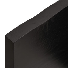OMAXI Koupelnová deska tmavě hnědá 80x50x(2-4) cm ošetřený masiv 833916