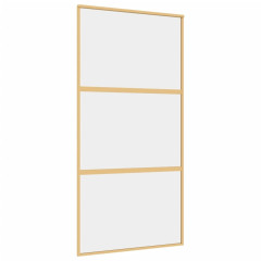 OMAXI Posuvné dveře zlaté 102,5 x 205 cm čiré ESG sklo a hliník 119864