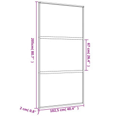 OMAXI Posuvné dveře zlaté 102,5 x 205 cm čiré ESG sklo a hliník 119864
