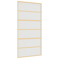 OMAXI Posuvné dveře zlaté 102,5 x 205 cm mléčné ESG sklo a hliník 120013