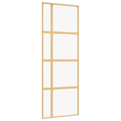 OMAXI Posuvné dveře zlaté 76 x 205 cm čiré ESG sklo a hliník 120266