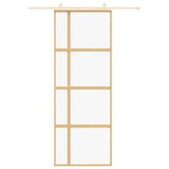 OMAXI Posuvné dveře zlaté 76 x 205 cm čiré ESG sklo a hliník 120266