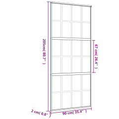 OMAXI Posuvné dveře zlaté 90 x 205 cm čiré ESG sklo a hliník 120099