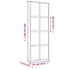 OMAXI Posuvné dveře zlaté 76 x 205 cm čiré ESG sklo a hliník 120204