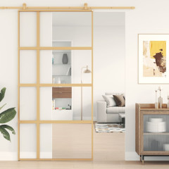 OMAXI Posuvné dveře zlaté 102,5 x 205 cm čiré ESG sklo a hliník 120280