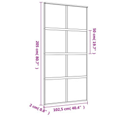 OMAXI Posuvné dveře zlaté 102,5 x 205 cm čiré ESG sklo a hliník 120228