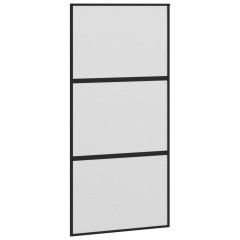 OMAXI Posuvné dveře černé 102,5 x 205 cm tvrzené sklo a hliník 120341