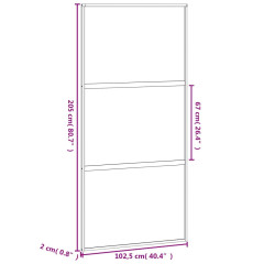 OMAXI Posuvné dveře černé 102,5 x 205 cm tvrzené sklo a hliník 120341