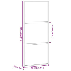OMAXI Posuvné dveře černé 90 x 205 cm tvrzené sklo a hliník 120334
