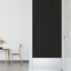 OMAXI Nástěnné panely 12 ks černé 30 x 30 cm samet 1,08 m² 019169