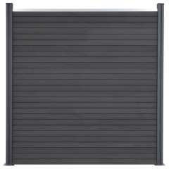 OMAXI Sada plotových dílců šedá 699 x 186 cm WPC 315600