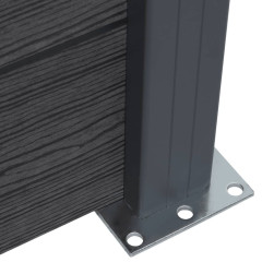 OMAXI Sada plotových dílců šedá 699 x 186 cm WPC 315600