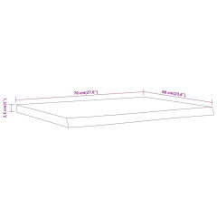 OMAXI Koupelnová deska 70x60x2,5 cm obdélník masivní akáciové dřevo 089860