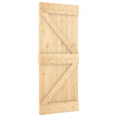 OMAXI Posuvné dveře s kováním 80 x 210 cm masivní borové dřevo 082144