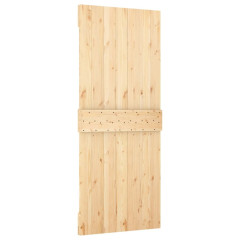 OMAXI Posuvné dveře s kováním 80 x 210 cm masivní borové dřevo 082144