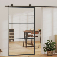OMAXI Posuvné dveře s kováním ESG sklo a hliník 102 x 205 cm 649107