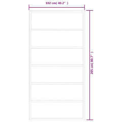 OMAXI Posuvné dveře s kováním ESG sklo a hliník 102 x 205 cm 649107