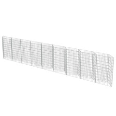 OMAXI Gabionová zeď z pozinkované oceli 630 x 30 x 100 cm 592084
