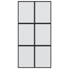 OMAXI Posuvné dveře černé 102,5 x 205 cm tvrzené sklo a hliník 120433